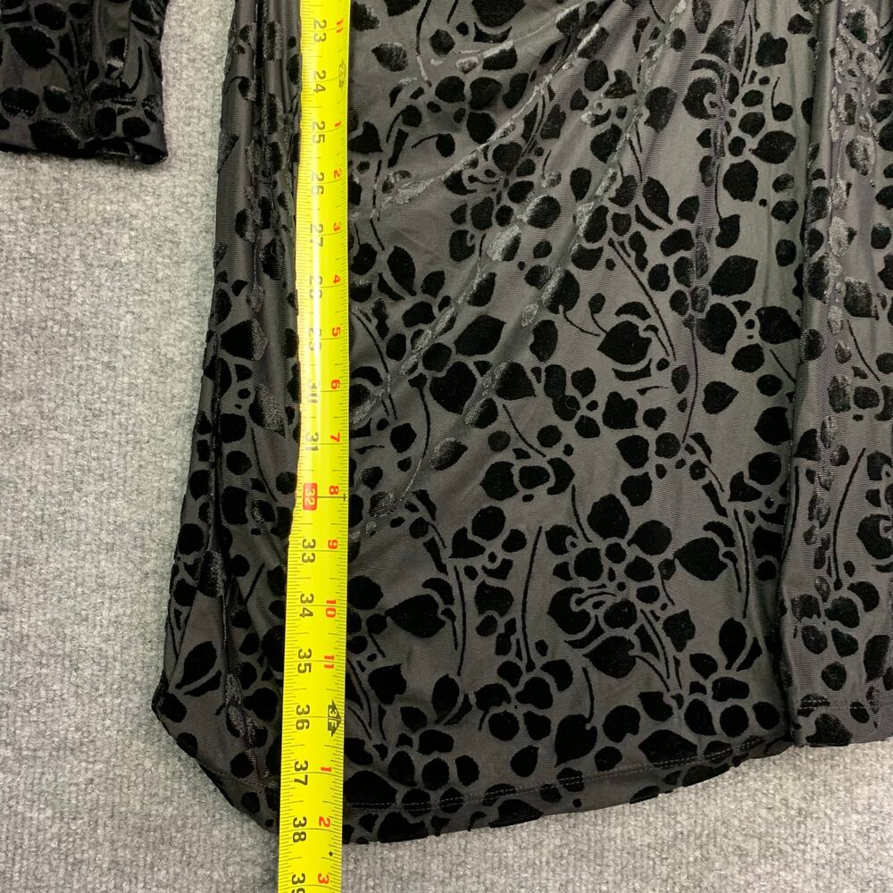 NEW Tommy Hilfiger Velvet Floral Dress Color Black Size 10‎ - Picture 9 of 13